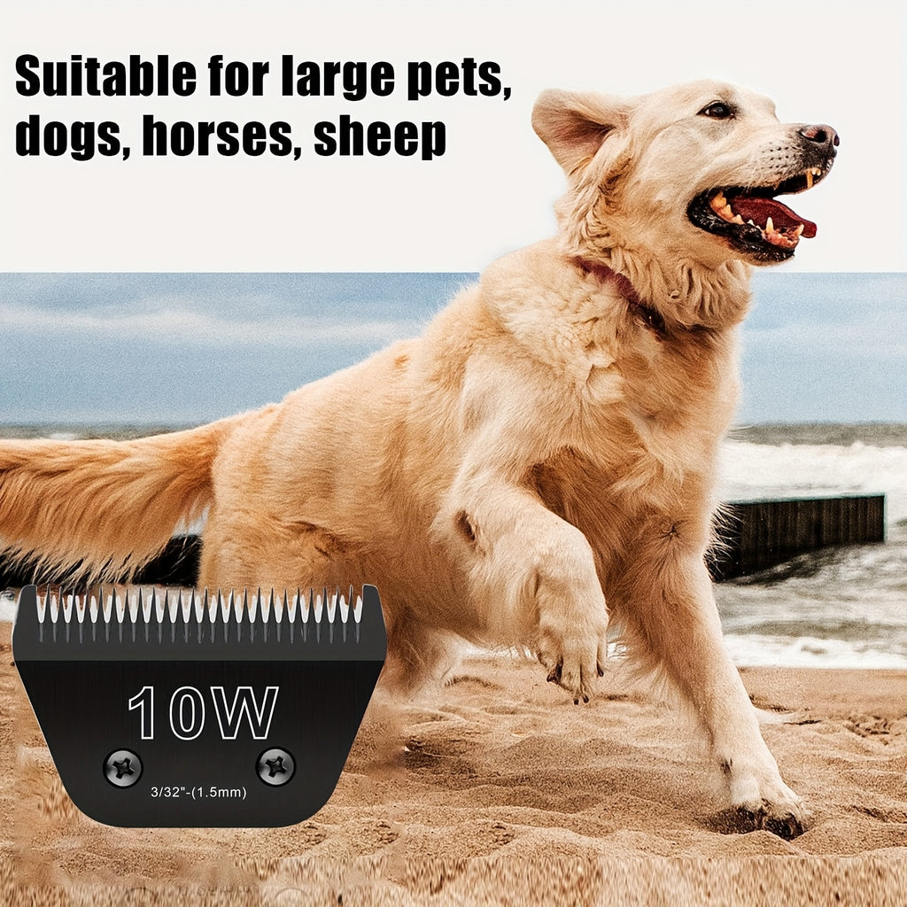 Dog Clipper Blades in 30W, 4FW and 7FW Options, Black Stainless Steel Grooming Replacements Listed for Andis, Oster A5 and KM10 Clippers