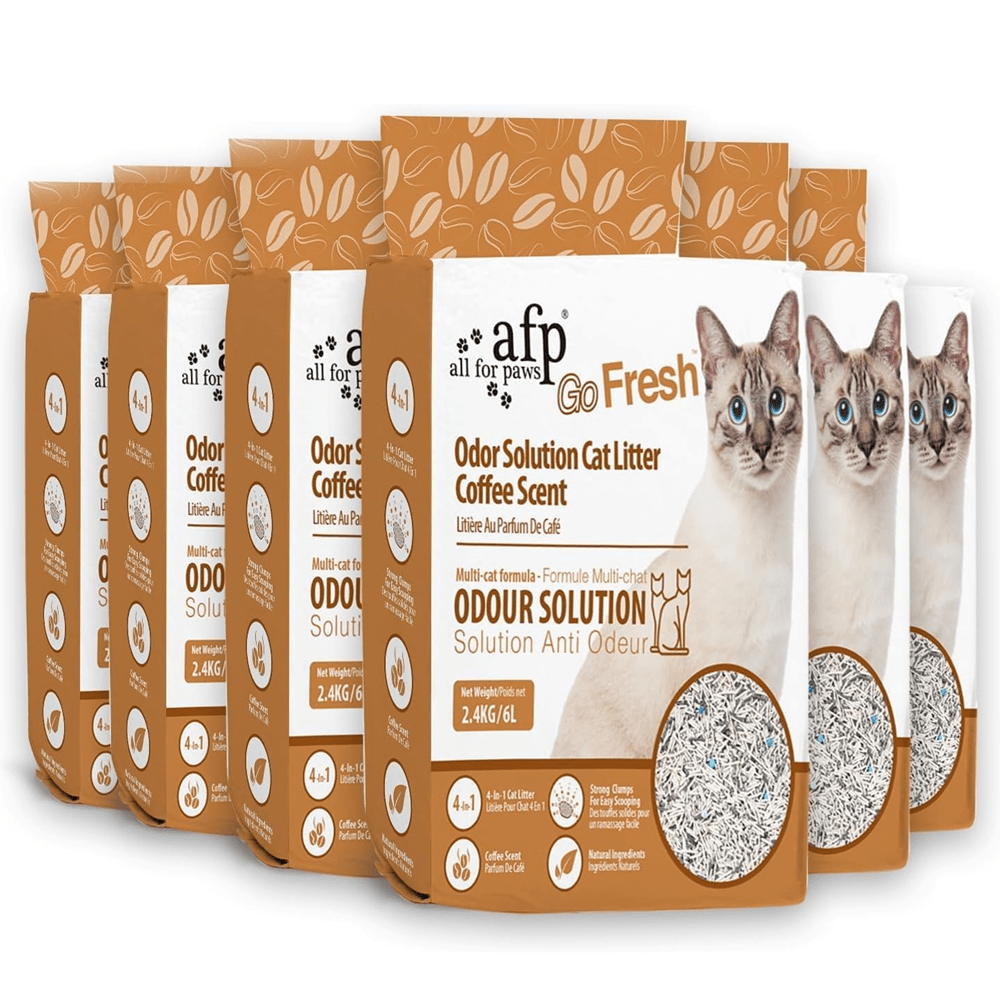 Tofu Mix Cat Litter with Coffee Scent, 5-in-1 Quick-Clumping Low-Dust Blend in 16.5 lb and 33 lb Options for Daily Indoor Litter Box Care