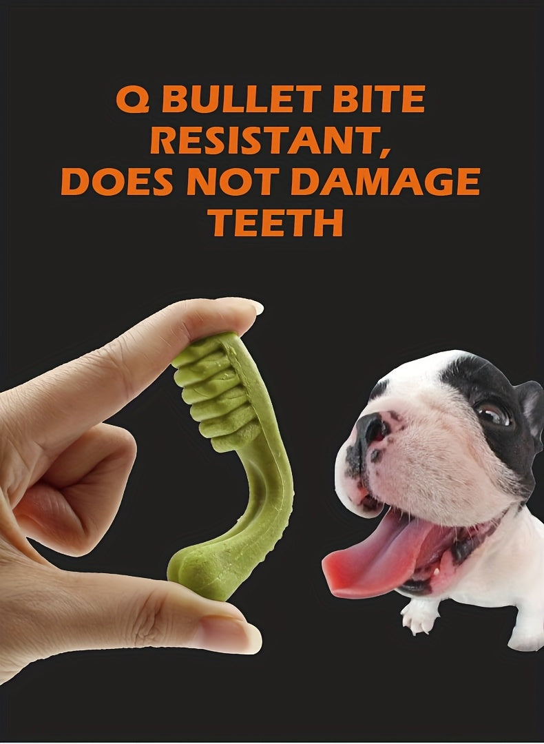 Beef-Flavored Dog Dental Chews, 6 Toothbrush-Shaped Chew Treats for Medium and Large Dogs, Textured Snacks for Supervised Reward Time