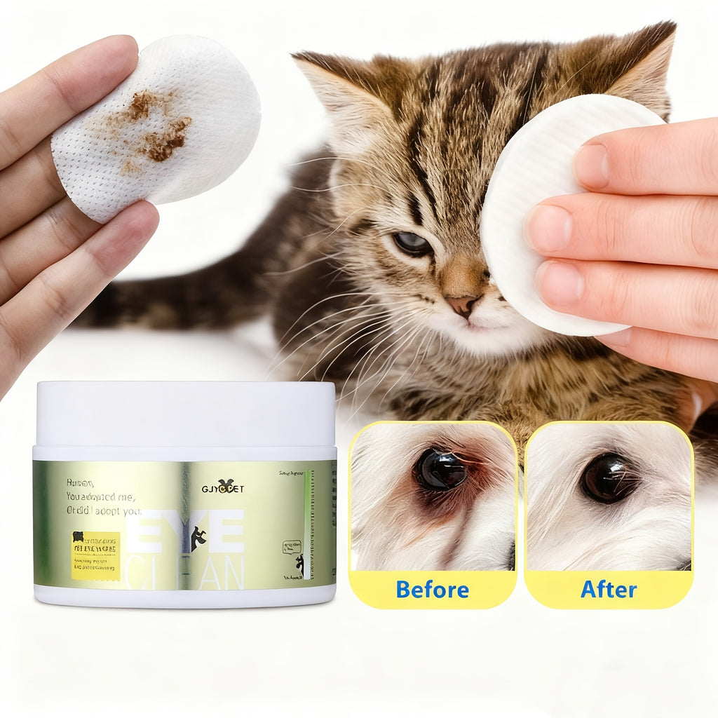 Dog Eye Wipes 120 Count for Daily Eye Area Care, Pet Tear Stain Cleaning Wipes for External Fur Grooming and At-Home Dog Care Routines
