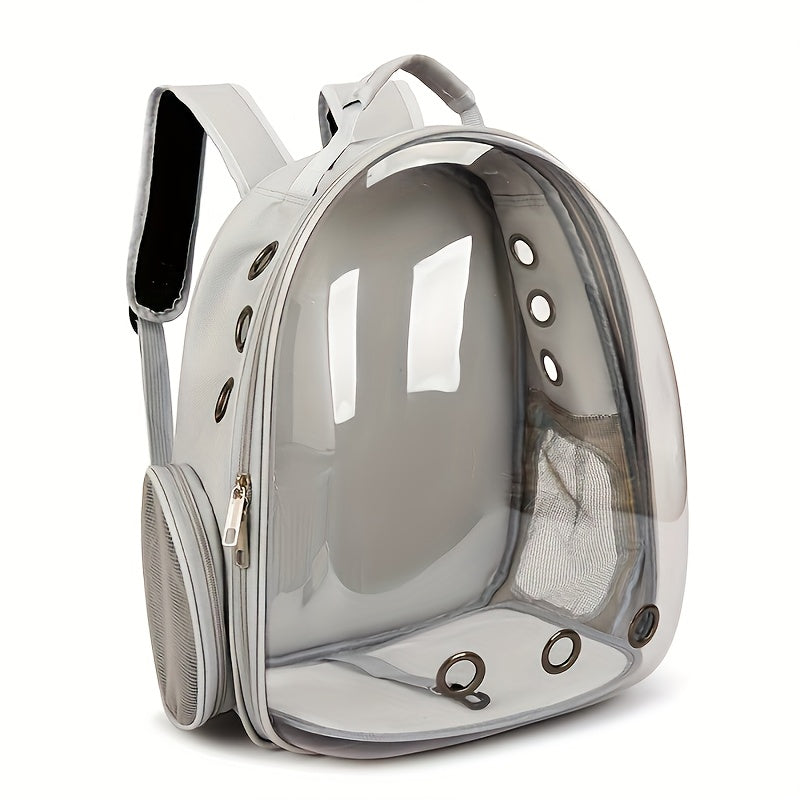 Cat Backpack Carrier in Black, Space Capsule Double Shoulder Pet Travel Bag with Black Transparent Model A Option for Everyday Outings
