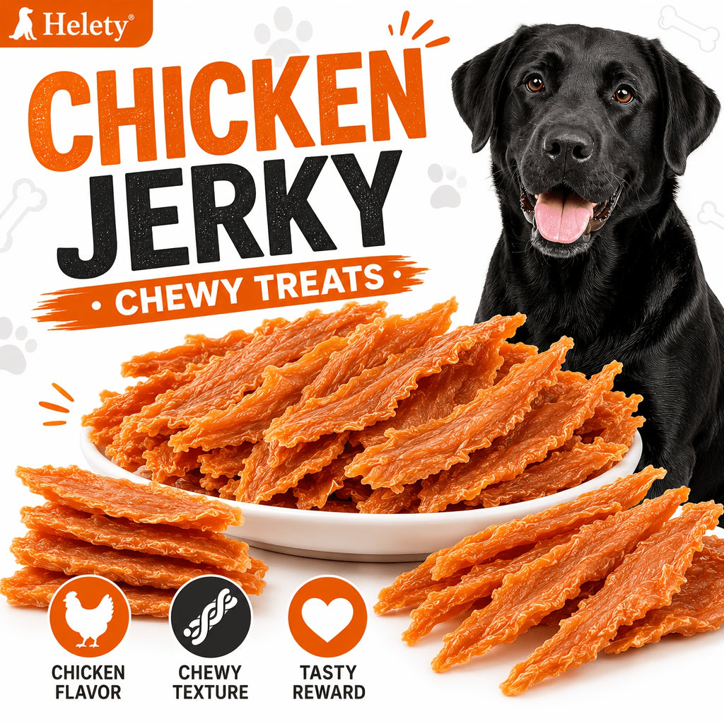 Chicken Breast Jerky Treats for Cats and Dogs, 100g x 3 Pack or Chicken Combo Pet Snacks for Supervised Training Rewards and Everyday Treat Time