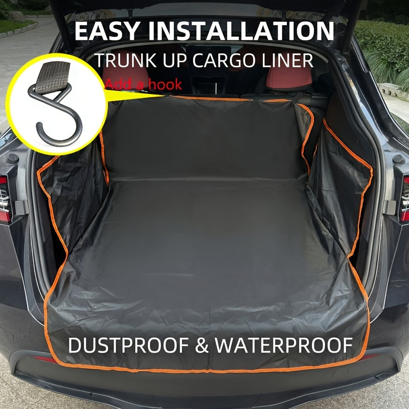 Dog Trunk Cover for Cars, SUVs and Trucks, Durable Anti-Slip Pet Cargo Liner with Two Hooks, Rear Interior Mat for Everyday Travel and Outdoor Trips