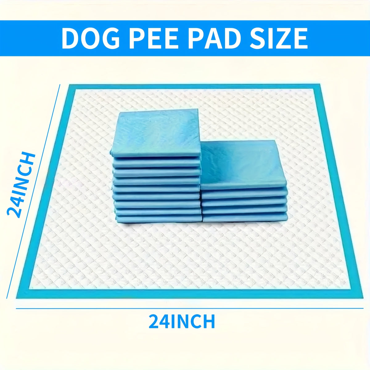 Dog Pee Pads with Seven-Layer Absorption, 23.6 x 23.6 Inch Puppy Potty Training Pads with Odor Reduction and Leak Resistance, 300 or 400 Count