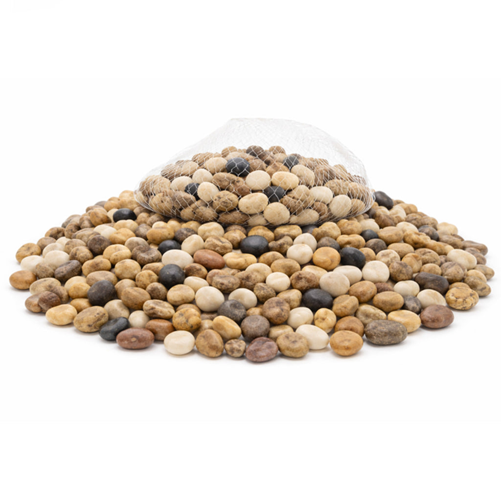 Small River Rocks, 10 lb in 10 Bags, 1/2-Inch Natural Decorative Pebbles for Aquarium Layouts, Plant Pots, Vase Fillers and Landscaping