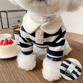 Striped Dog Clothes for Dogs and Cats, Navy Style Pet Clothing in Blue Navy, Navy Red and Coral Pink, XS–XXL for Dress-Up and Photos