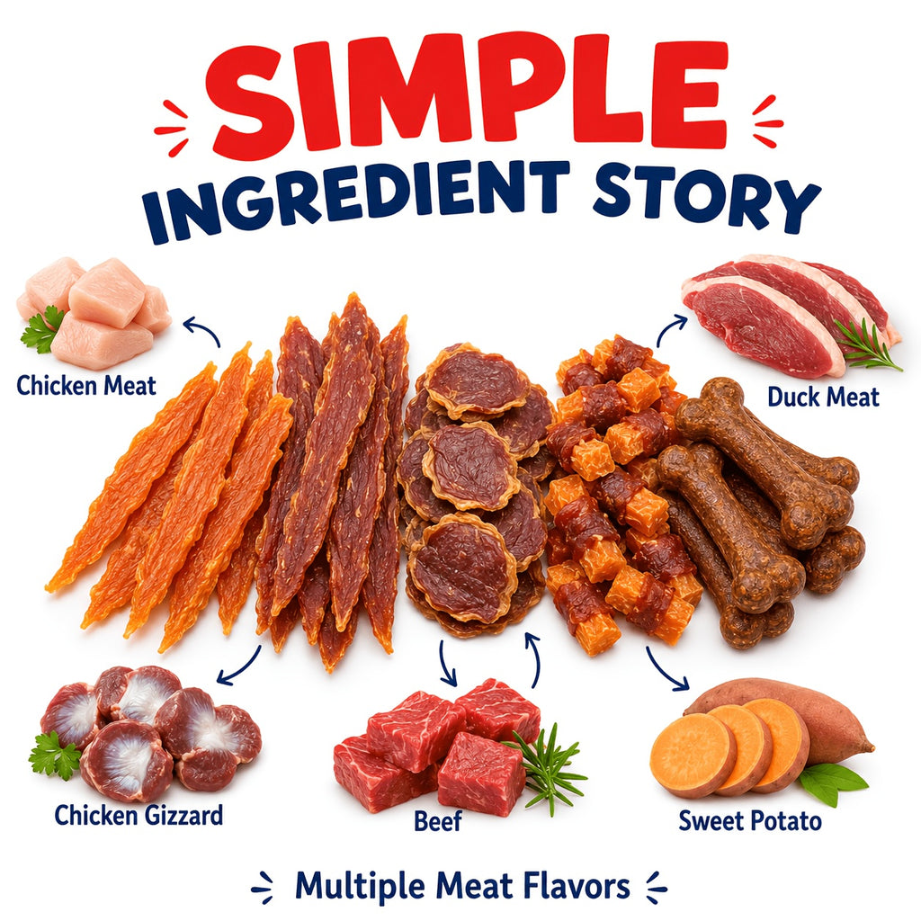 Egg Yolk Dog Treats with Duck Roll 150g or Chicken Thin Slice 110g Options, Chewy Snacks for Supervised Training Rewards and Everyday Treat Time