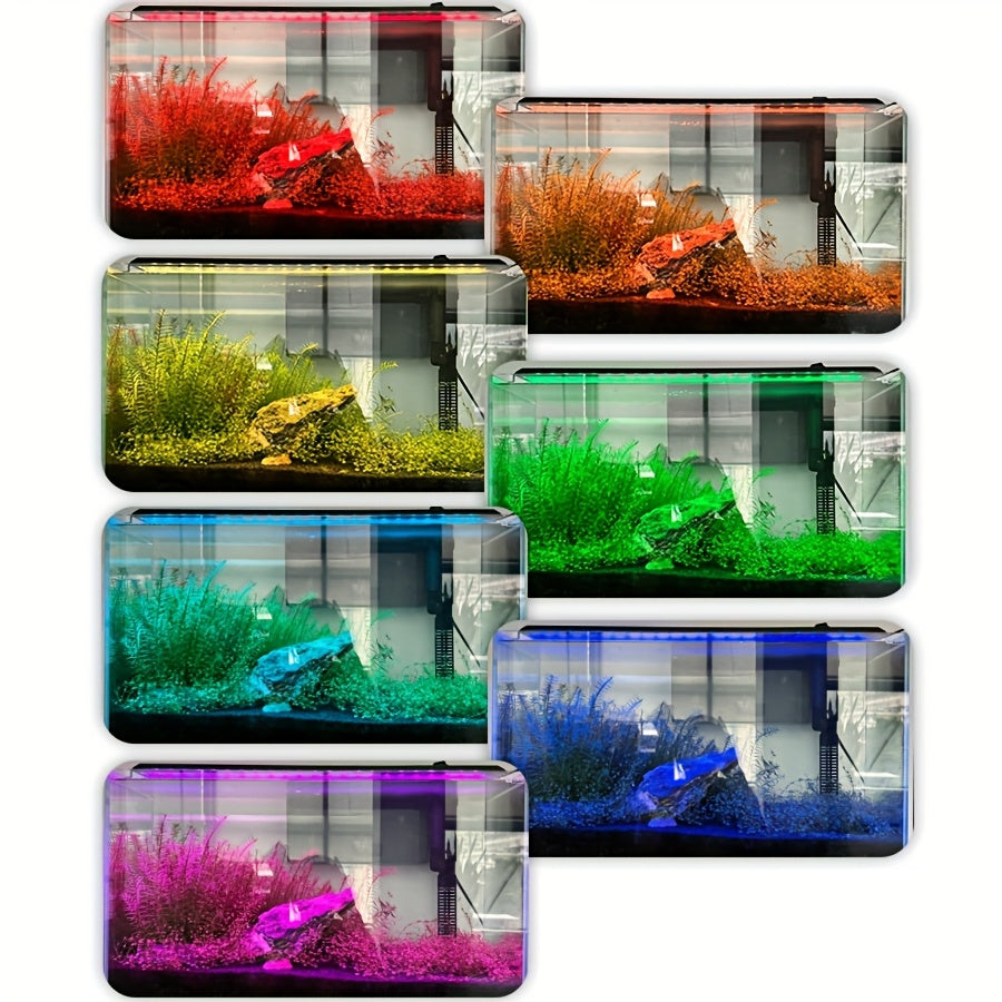 Programmable Aquarium Light for 12-43 Inch Freshwater Fish Tanks, Full Spectrum Lighting with LCD Timer, Sunrise Sunset Modes and 10 Brightness Levels