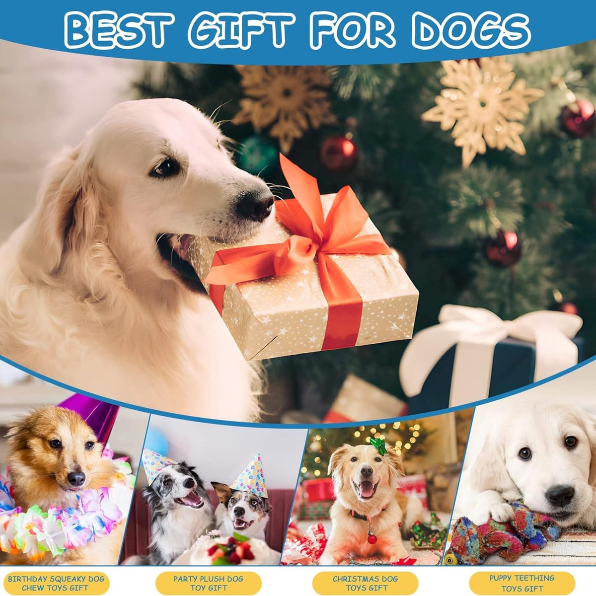 Chameleon Dog Toy with Crinkle Paper, Stuffed Animal Pet Toy for Battery-Free Supervised Indoor Play and Dog Birthday Gifts