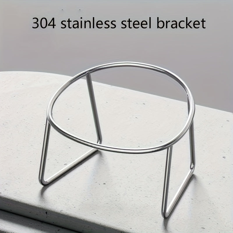 Tilted Cat Bowl with Metal Stand, 304 Stainless Steel Raised Feeding Dish with Cat-Ear Rim and 15 Degree Angle for Everyday Indoor Cat Meals