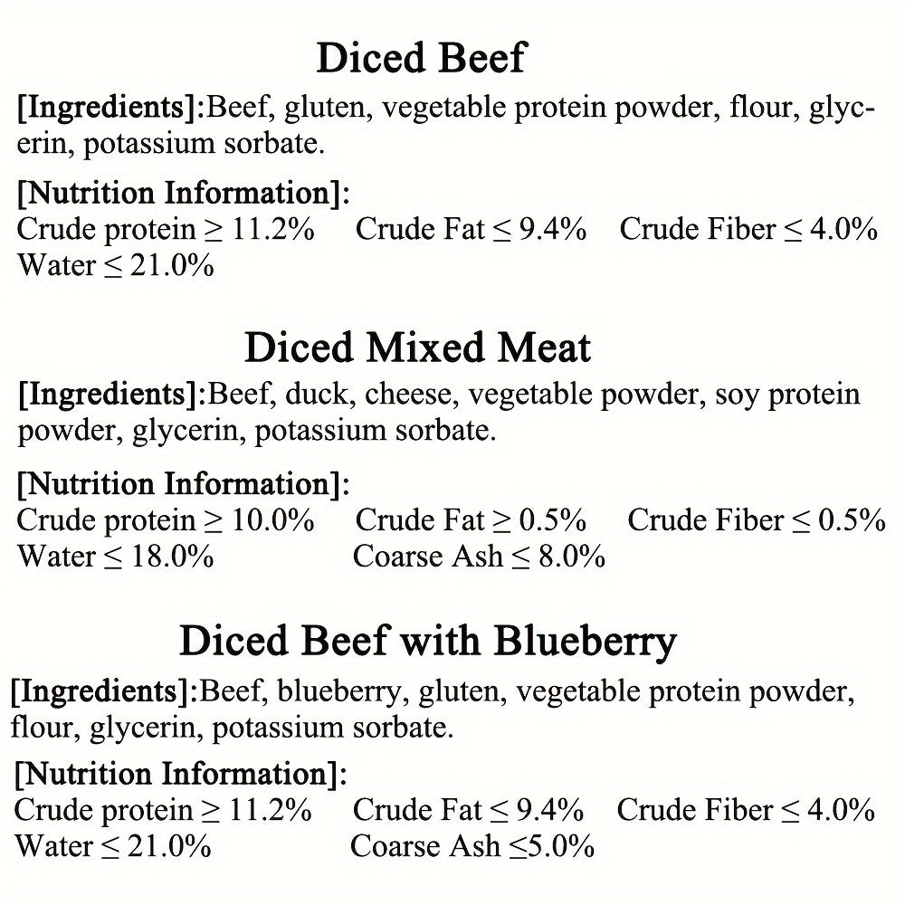 Soft Chewy Dog Training Treats, Diced Meat Reward Bites with Beef Blueberry, Duck Cheese, Mixed Meat and Triple Flavor Options, 100g to 800g Packs
