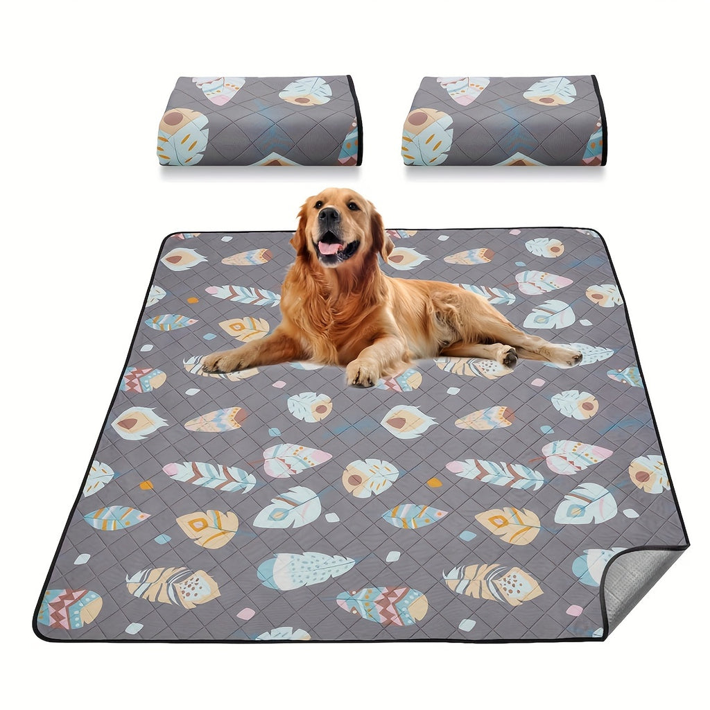 Washable Whelping Pads for Dogs, Gray Reusable Leak-Proof Puppy Pee Mats with Non-Slip Design for Playpens, Crates and Potty Training