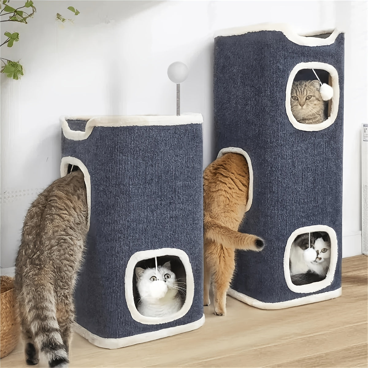 Small Cat Tree with Sisal Scratching Post and Cozy Condo Nest, Multi-Tier Indoor Cat Tower in 23 or 23.62 Inch Options for Kittens and Cats