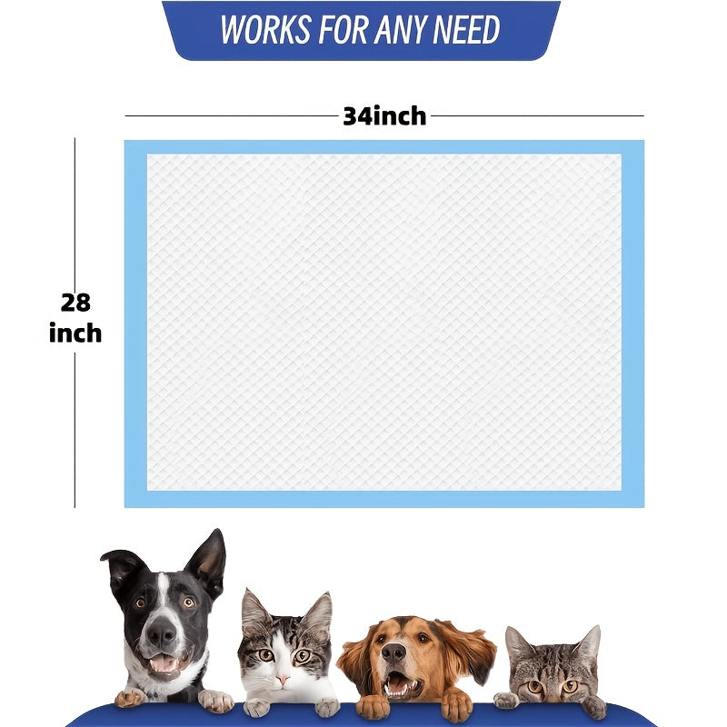 Disposable Puppy Pads with 6-Layer Absorbent Design, Heavy-Duty 125 Count or 35 x 29 Inch 98+2 Pack Options for Indoor Dog Potty Training