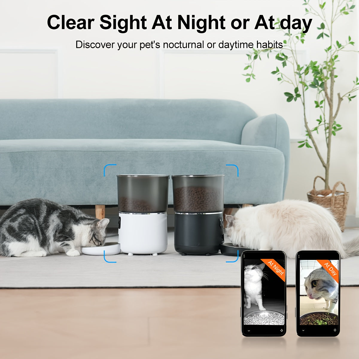 4L Automatic Pet Feeder by NPET, Cat and Dog Food Dispenser with Stainless Steel Bowl, USB or Battery Power and App or Camera Version Options