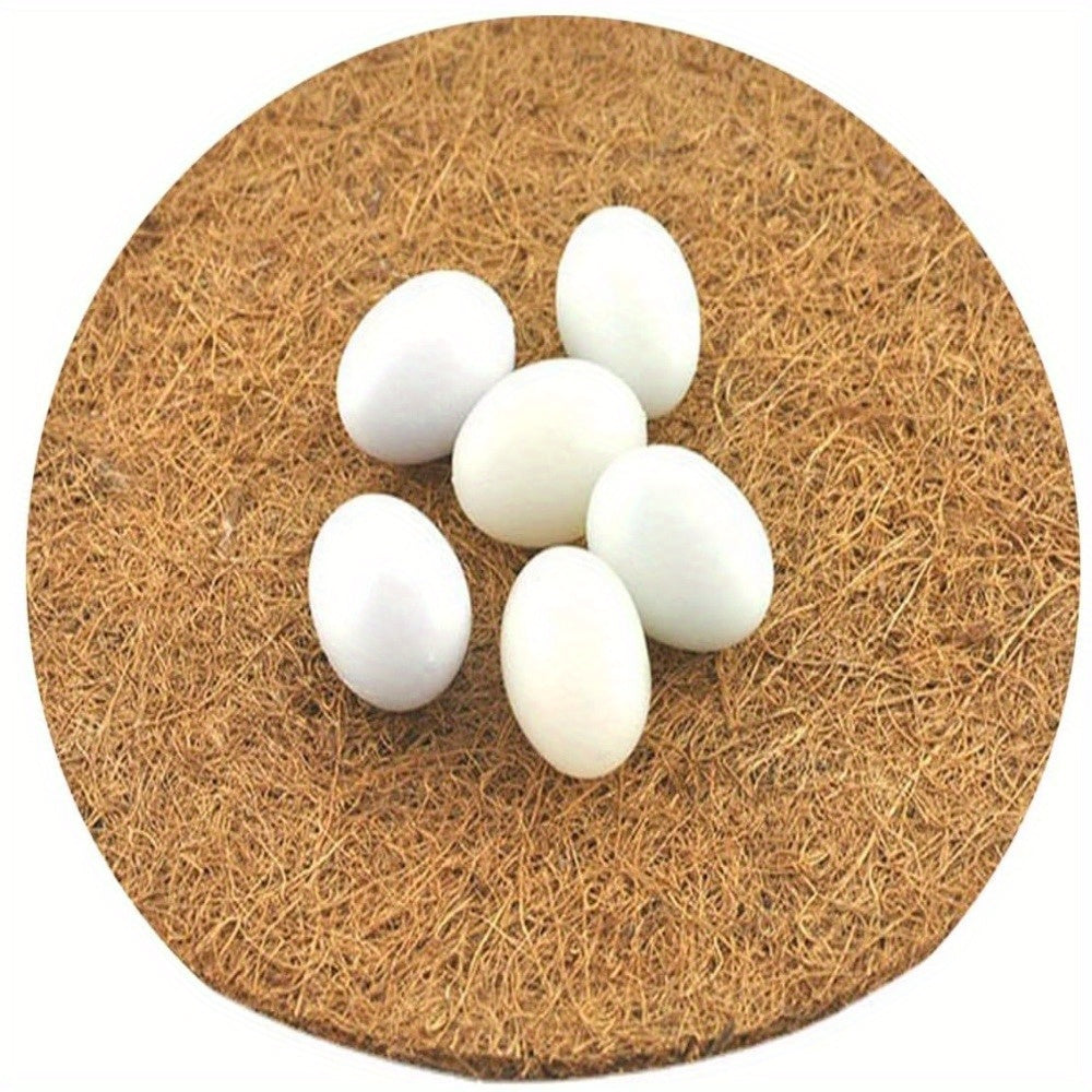 Pigeon Nesting Bowls with Coconut Fiber Mats, 6-Piece Plastic Bird Nest Set for Breeding Season, Racing Pigeon and Dove Loft Care