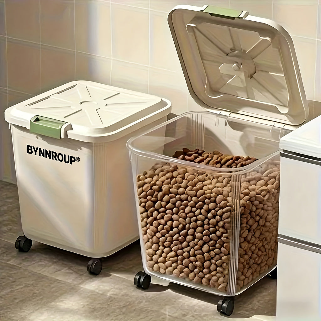 Airtight Dog Food Storage Bin with Locking Lid and Scoop, Multi-Size Dry Cat and Dog Food Container for Kitchen Pantry Organization
