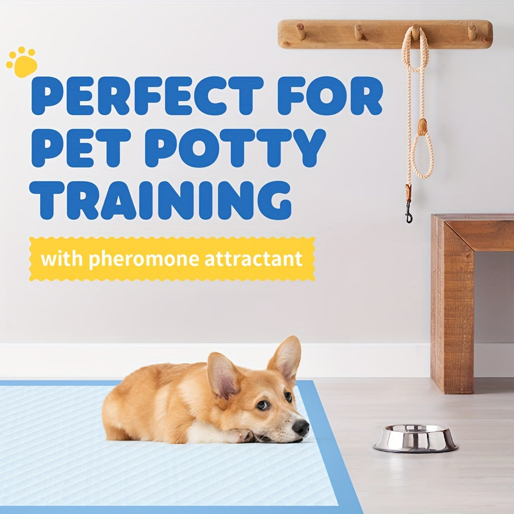 Dog Pee Pads in Blue, 100 Count XL 34 x 28 Inch Disposable Puppy Potty Training Pads with Absorbency, Leak Protection and Odor Control for Indoor Use
