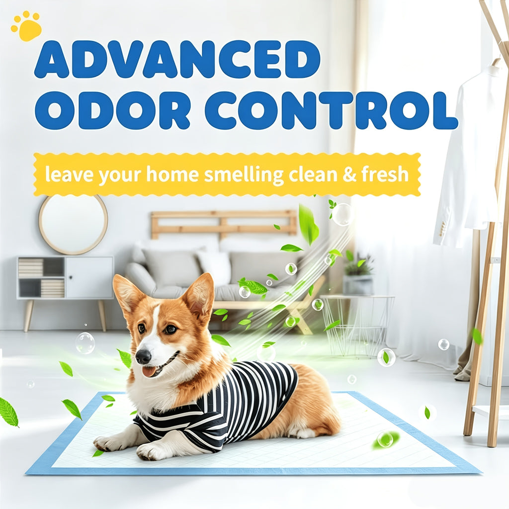 Dog Pee Pads with SAP Absorbent Core, 23.6 x 23.6 Inch Disposable Puppy Potty Training Pads, Leak-Proof Design in 50 to 400 Count Packs