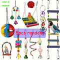 Bird Swing and Climbing Toys, 5-Piece Random Cage Assortment with Hammock and Ladder Styles for Budgies, Parakeets, Cockatiels and Conures