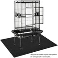 Bird Cage Floor Mat 47.2 x 35.4 Inches, Black 3mm Felt Protective Liner with Non-Slip Backing and Cut-to-Fit Design for Pet Cage Areas