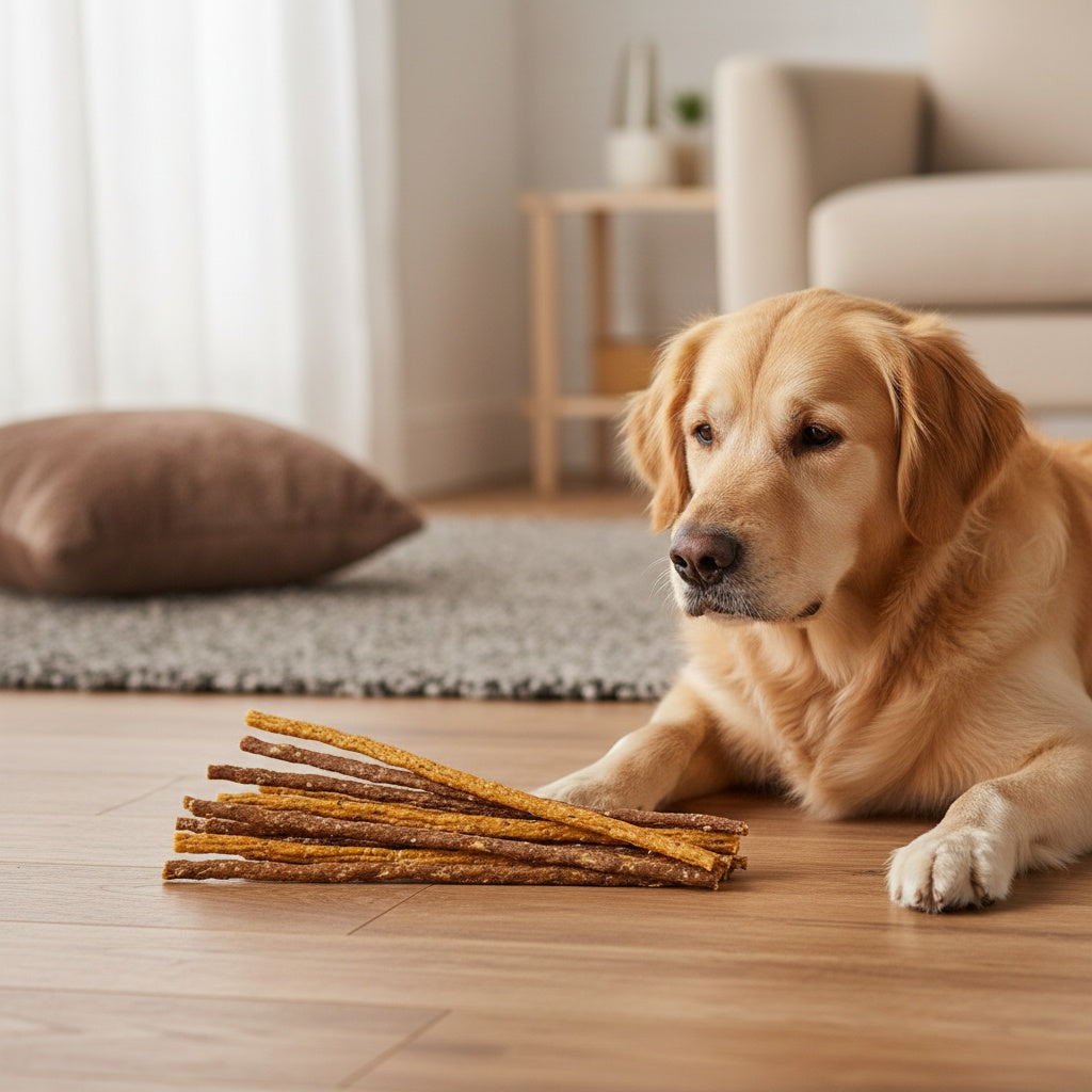 Dog Chew Sticks in Chicken or Duck Flavor, 12.6-Inch Molar Stick Treats in 7.05 oz or 14.11 oz Packs for Supervised Reward and Snack Time