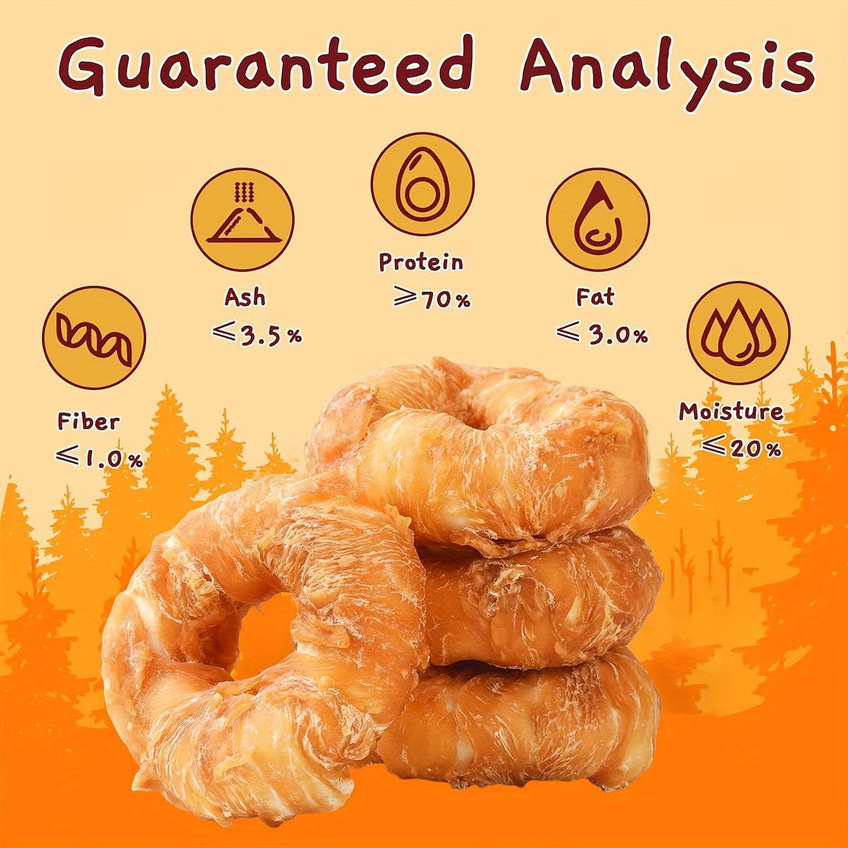 Chicken Wrapped Cowhide Dog Chews, 3.5-Inch Donut Dog Treats for Supervised Chewing and Everyday Rewards, 1, 3 or 4 Piece Pack Options