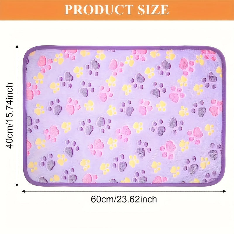 Pet Blankets 8 Pack for Dogs and Cats, Soft Flannel Paw Print Throws, Machine Washable Bedding Layers for Everyday Rest and Cozy Home Naps