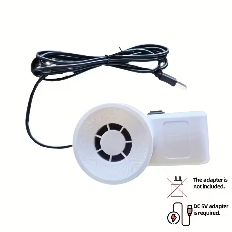 Aquarium Cooling Fan with External Hanging Design, White 3W USB Powered Fish Tank Cooler for Home Aquarium Care, No Batteries Required, 1 Piece