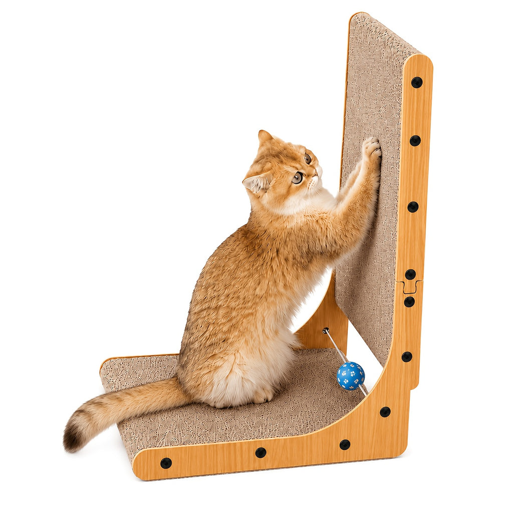 Cat Scratching Pad with Wavy and Felt Model Options, Indoor Cat Scratcher for Everyday Claw Scratching, Stretching and Home Activity