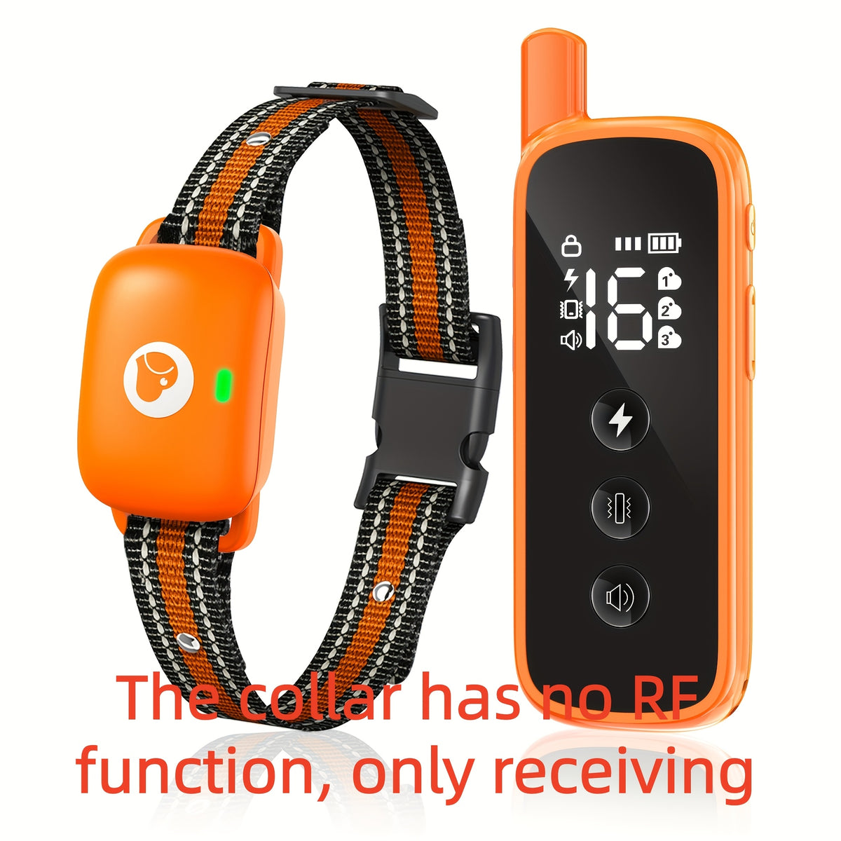 Dog Training Collar with Keypad Lock, 2600ft Listed Remote Range, Rechargeable Beep, Vibration and Static Modes, Orange or Purple Options for 1 to 3 Dogs