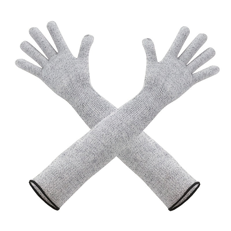 Cat Grooming Gloves with Long Arm Coverage, 6-Piece Scratch-Resistant Set for Nail Trimming, Bathing and Gentle Dog and Cat Handling