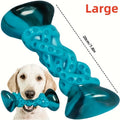 Textured Nylon Dog Chew Toy with Twisted Center and Flared Ends, Blue Bone-Style Pet Toy in Single-Piece Options for Supervised Chewing and Everyday Play