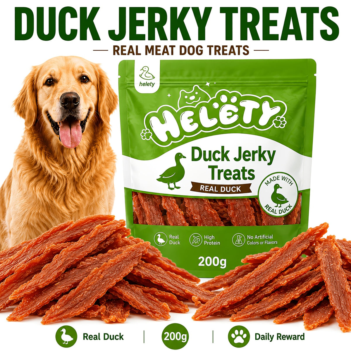 Dog Jerky Snack Selection with Chicken, Duck Meat and Trial Pack Options for Supervised Training Rewards, Everyday Treat Breaks and Dog Lover Gift Baskets