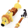 Plush Tug of War Dog Toy with Squeaker and Crinkle Paper, Animal Pull Rope and Stretch Lion Styles for Supervised Interactive Play