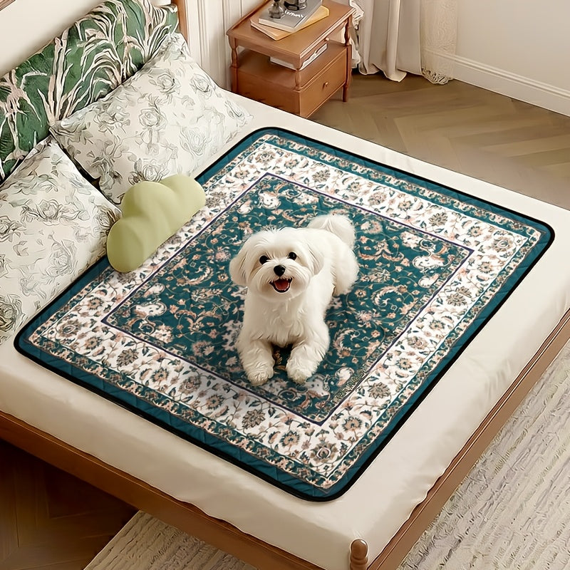 Reusable Washable Pee Pads for Dogs with Bohemian Style, Non-Slip Absorbent Puppy Training Mats in 18 x 24 to 72 x 72 Inch Size-Specific Packs