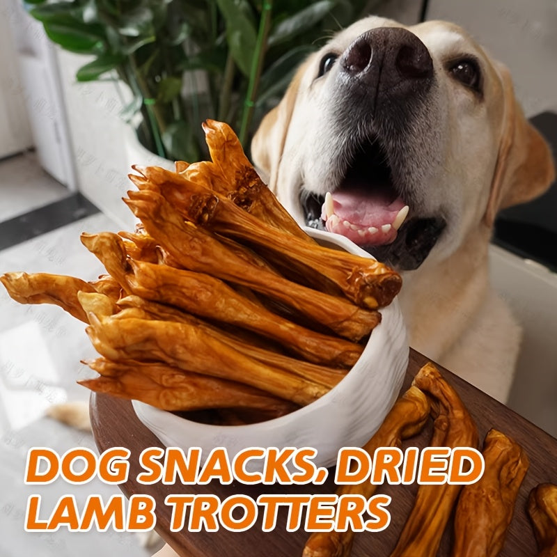Lamb Trotter Dog Chew, Air-Dried Sheep Hooves for Supervised Chewing Sessions, Animal-Based Treat for At-Home Dog Enrichment