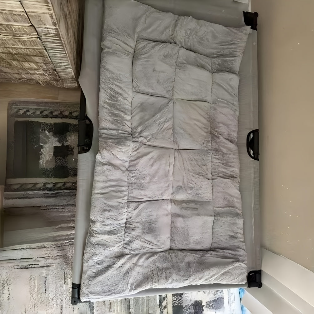 Plush Dog Pad in Gray, Soft Pet Resting Mat with Mini, Large, XLarge and XXL Options up to 70.87 x 35.43 Inches for Cozy Everyday Home Lounging