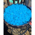 Glow in the Dark Pebbles, 1500 Blue Luminescent Decorative Stones Charged by Sunlight or Lamp Light for Garden Paths and Indoor Displays