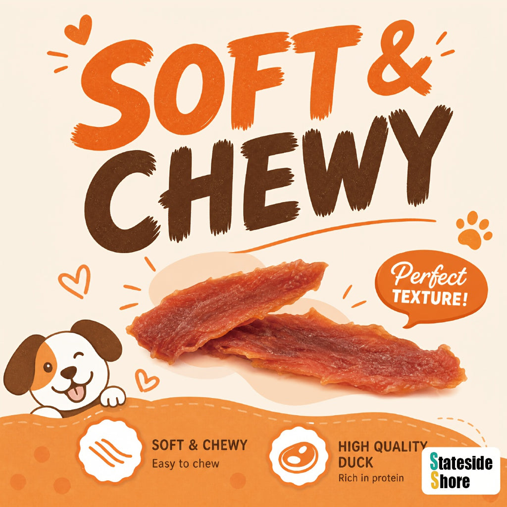 Duck Strips for Dogs 600g, Dehydrated Duck Jerky Treats in a 21.16 oz Pack for Supervised Training Rewards and Everyday Small or Large Dog Snacks