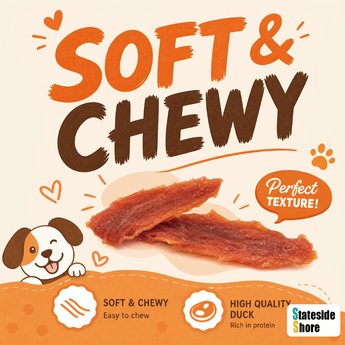 Duck Strips for Dogs 600g, Dehydrated Duck Jerky Treats in a 21.16 oz Pack for Supervised Training Rewards and Everyday Small or Large Dog Snacks
