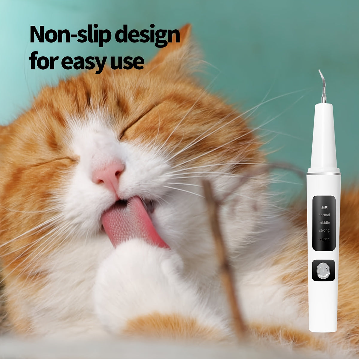Pet Teeth Cleaning Kit for Cats and Dogs, USB Rechargeable Electric Tooth Cleaner with 4 Cleaning Heads and 5 Modes, Stain and Tartar Remover for At-Home Pet Dental Care, Quiet Low Noise Design
