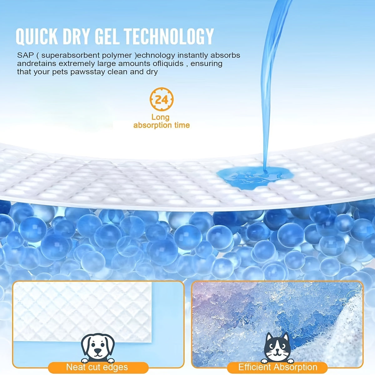 Dog Pee Pads 32 x 55 Inch, 40 Count Extra Large Absorbent Puppy Potty Training Pads with Quick-Drying Design, Leak Protection and Odor Control