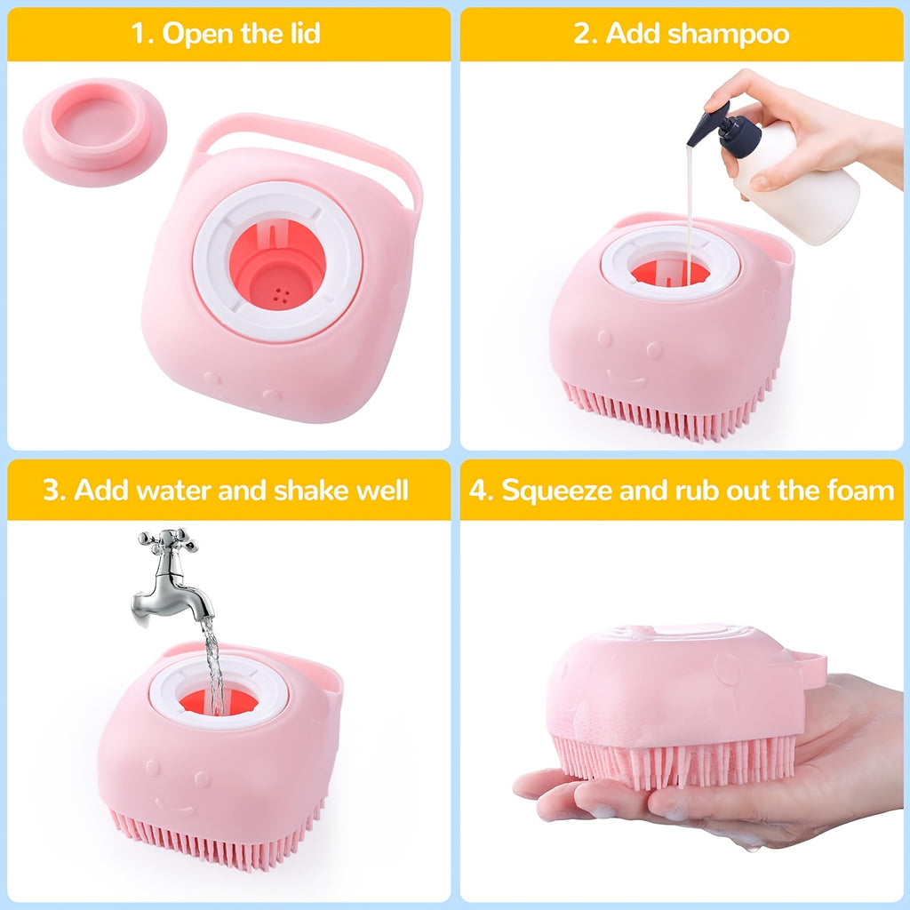 Dog Grooming Tool Set with Self-Cleaning Slicker Brush, Nail Clippers, Comb, Bath Brush and Finger Toothbrushes for At-Home Dog and Cat Care
