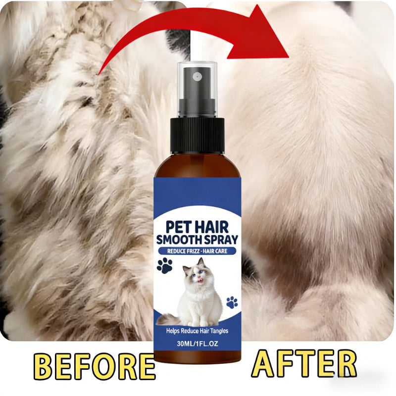 Pet Detangling Spray 30 mL, Fur Smoothing Grooming Spray for Dogs and Cats, Coat Care for Easier Brushing and Everyday Tangle Management