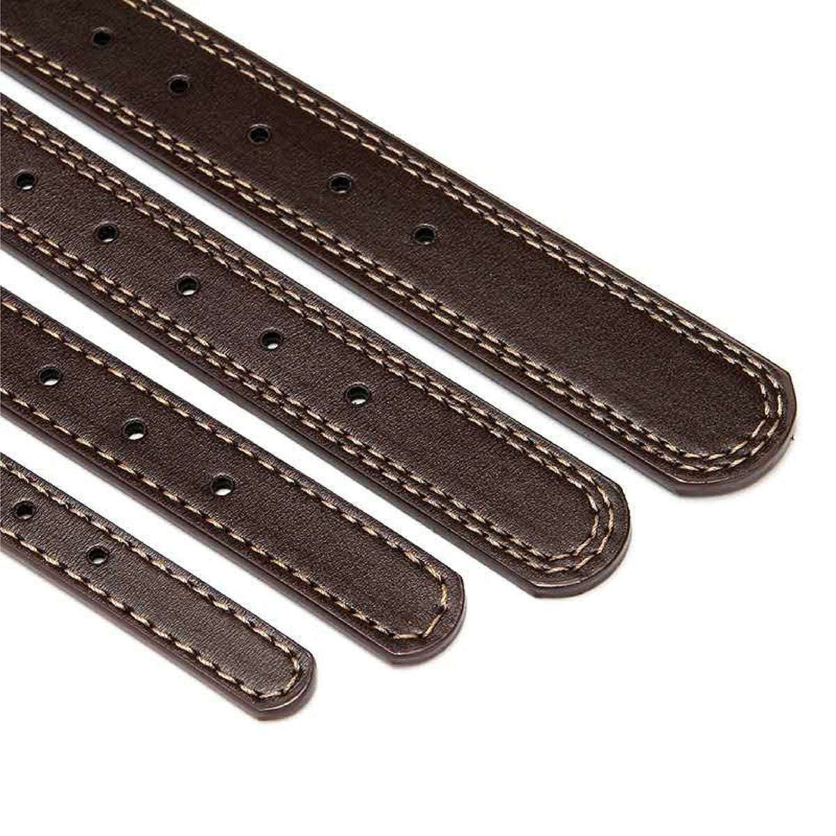 Personalized Dog Collar with Engraved Nameplate, Coffee Brown Synthetic Leather Adjustable Buckle Collar in S, M and L for Everyday Pet Identification