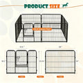 Dog Camping Playpen with Single Door, 8-Panel Foldable Metal Pet Fence in 24 or 40 Inch Options for Indoor Exercise, Outdoor Yards and RV Trips