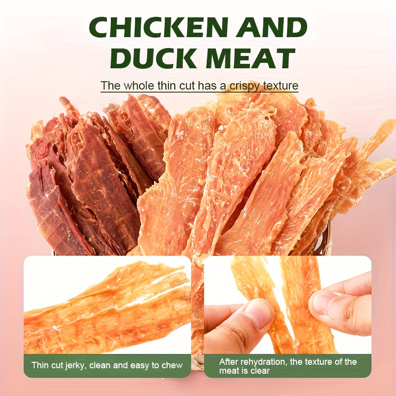 Pet Jerky Treats with Chicken and Duck Combo Options, Beef Cubes and Chew Selections for Supervised Training Rewards and Everyday Snack Time