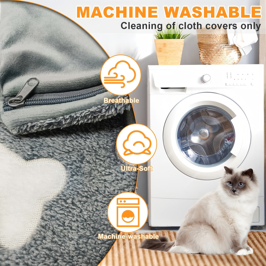 Thermostatic Pet Heating Pad for Dogs and Cats, 1-24 Hour Timer, Washable Soft Cover, US Plug, Large 34 x 21 or XX-Large 47 x 30 Inch