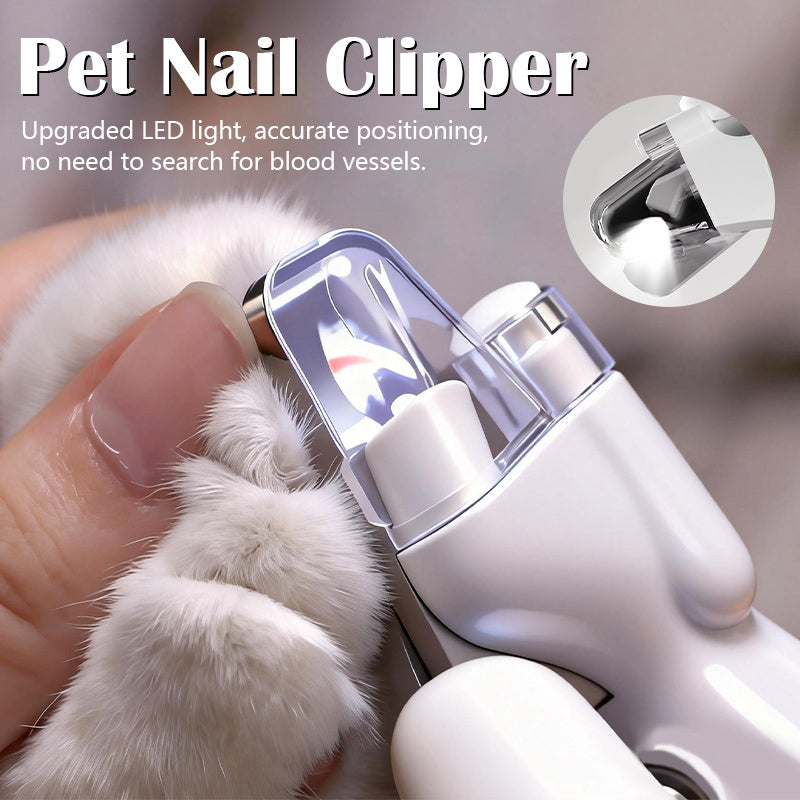 Pet Nail Clipper with Safety Guard and Splash Cover, 2-in-1 Cordless Nail Trimming Tool for Dog and Cat At-Home Grooming, Without Battery